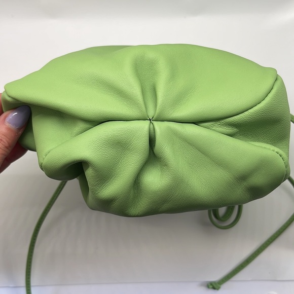 NWT Zara green goat leather drawstring bag - Picture 3 of 6